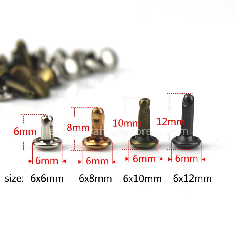 Metal Double Cap Copper Rivets For Leather Studs 6mm And 8mm Round Rives  For DIY Crafts On Leather, Bags, Belts, Garments, Hats, Shoes, And Pet  Collars From Ttre, $41.79
